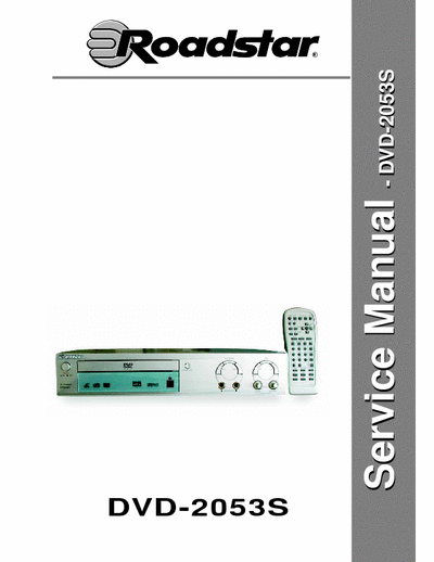 ROADSTAR 2053 service manual for dvd